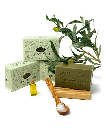 Papoutsanis Pure Greek Olive Oil Soap Bars 8.8 oz - Pack of 4 (250g) - Buy Online on SooperMarket.com