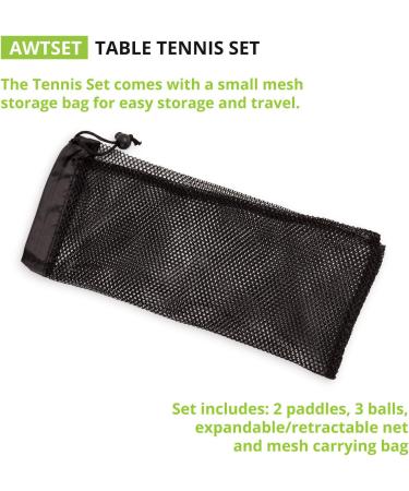 Champion Sports Table Tennis Set with Paddles, Balls, Portable Net & Post - On-The-Go Kit - Buy Online on SooperMarket.com