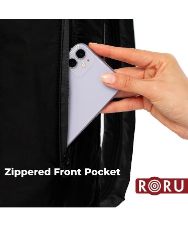 RORU Concept Large Yoga Mat Bag Tote - Lightweight & Washable - Adjustable Carrier for 28-31.5 Wide Mats - Front Pocket - Dual Use Straps - Unisex Black - Buy Online on SooperMarket.com
