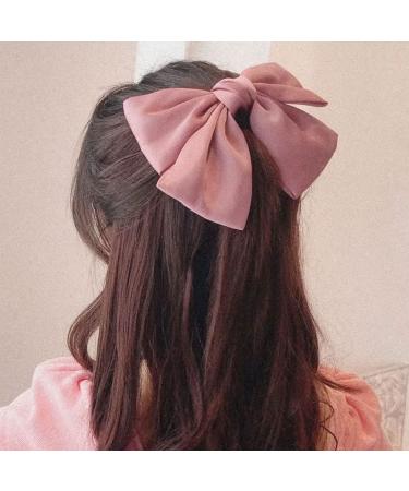 Shop Pink Bow Hair Clips for Women & Girls | French Large Hair Bows - International Shipping - Buy Online on SooperMarket.com