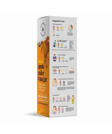Organic Himalayan Apple Cider Vinegar with Amla, Turmeric, Cinnamon, Black Pepper - 500ml (17 Fl Oz) - USDA Certified - Immunity Booster - Buy Online on SooperMarket.com