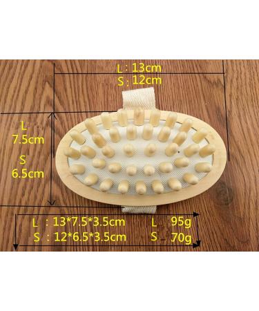 AnHua Natural Wood Hand-Held Body Brush - Cellulite Reduction - L Size - Buy Online on SooperMarket.com