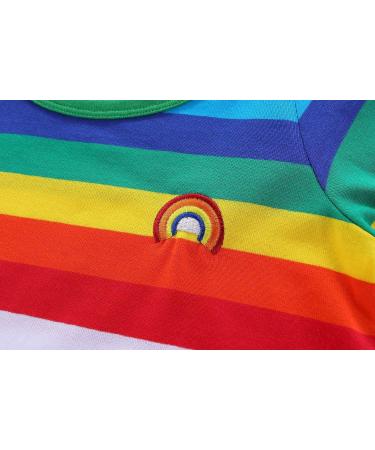 Mud Kingdom Little Boys T-Shirt - Hot Pink Rainbow Stripe, 5 Years, Long Sleeve - Buy Online on SooperMarket.com