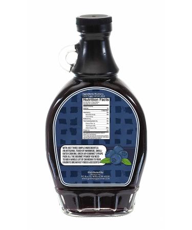 Green Jay Gourmet Blueberry Syrup - 8oz Premium Breakfast Syrup with Fresh Blueberries, Cane Sugar & Lemon Juice - All-Natural Non-GMO Pancake, Waffle & Dessert Syrup - Buy Online on SooperMarket.com