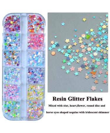 4 Boxes Iridescent White Nail Glitter Mylar Flakes - Nail Art Confetti Sequins for Makeup, Nails & Resin Crafts | LoveOurHome - Buy Online on SooperMarket.com