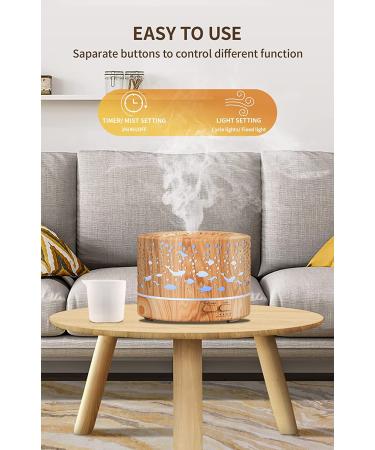 MEIDI 700ML Essential Oil Diffuser with Remote Control - Aromatherapy & Cool Mist Humidifier - Buy Online on SooperMarket.com