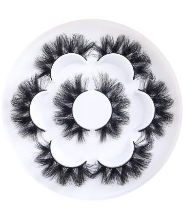 6D Fluffy Long Dramatic False Eyelashes - Soft Thick Reusable Natural Fake Eyelashes Pack (HFO1) for Stunning Makeup - Buy Online on SooperMarket.com