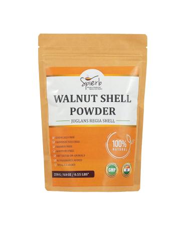 Spierb Walnut Shell Powder 250 gm Make your own handmade Walnut Face Scrub Body Scrub or Soap. Exfoliates Skin Gently Walnut 250 gm