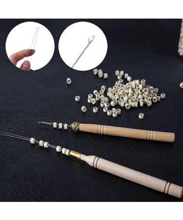 Duufin Hair Extensions Kit â€“ 1500 Micro Link Rings Beads + Tools (Black, Blonde, Dark Brown) - Buy Online on SooperMarket.com