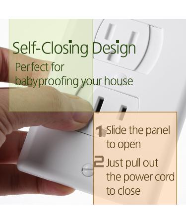 Bates- Self Closing Outlet Covers  2 Pack  Sliding Outlet Covers  Outlet Cover  Outlet Covers Baby Proofing  Baby Outlet Cover  Baby Proofing Outlet Cover  Plug Covers for Electrical Outlets - Buy Online on SooperMarket.com