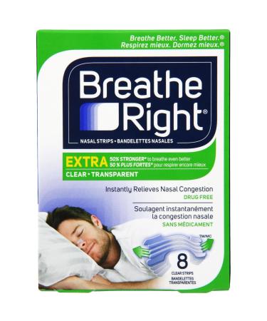Breathe Right Extra Clear 8ct