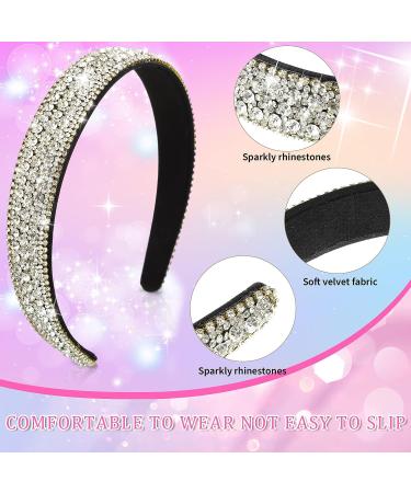 Waydress Rhinestone Headband Set - 4 Pieces Crystal Sparkly Hair Accessories in Stylish Colors - Buy Online on SooperMarket.com
