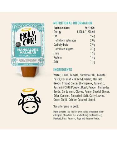 Holy Cow! Indian Curry Sauces : Mangalore Malabar Sauce Curry Kit (6 x 250g) Gluten Free Vegan Curry Recipe Indian Takeaway Meal Kit Cooking Sauce Made with Authentic Curry Paste. Curry Gift Set - Buy Online on SooperMarket.com