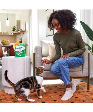 TEMPTATIONS Classic Crunchy and Soft Cat Treats Blissful Catnip - Multiple Sizes - 3oz (12 Pack) - Buy Online on SooperMarket.com