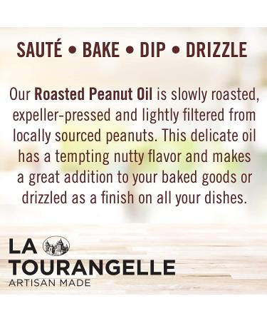 La Tourangelle  Roasted Peanut Oil  Perfect for Deep Frying  High Heat Cooking  Adding to Noodles  Stir-Fries  Vinaigrettes  and Marinades  8.45 fl oz Roasted Peanut Oil 8.45 Fl Oz (Pack of 1) - Buy Online on SooperMarket.com