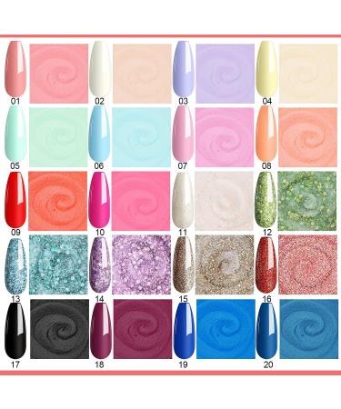 Saviland 29pcs Nail Dip Powder Kit | 20 Colors Set with Liquid, Base, Top Coat & Activator | Ideal for Nail Beginners & Professionals | D-Fantastic Night Gift for Ladies - Buy Online on SooperMarket.com