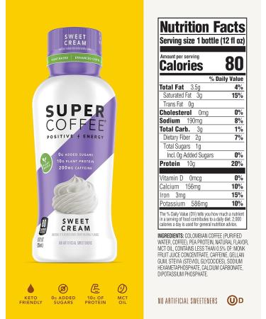 Kitu Super Coffee Variety Pack - French Vanilla Coconut Mocha Sweet Cream 12 Fl Oz 6 Pack | Vegan Protein Coffee (0g Added Sugar, 10g Protein, 80 Calories) | Iced Coffee Keto Coffee - Pea Protein Plant Based Gluten Free - Buy Online on SooperMarket.com