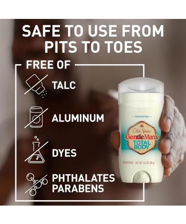 Old Spice Whole Body Deodorant for Men Total Body Deodorant Unscented Aluminum Free Deodorant Stick for 24/7 Freshness // Dermatologist Tested Whole Body Deodorant 3.0 oz - Buy Online on SooperMarket.com