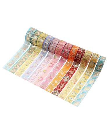 Lychii Washi Tape Set - 12 Rolls Vintage Masking Tape with Gold Foil - Oriental Aesthetic Journaling Supplies for Planner, Bujo & Artistic Projects - Buy Online on SooperMarket.com