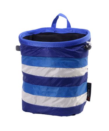CLIMBX Fix-A Rock Climbing Bouldering Nylon Chalk Bag with Chalk Ball Navy/Blue/White