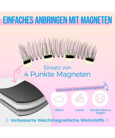 LASHVIEW Magnetic Eyelashes Magnetic Eyelashes with Pliers Natural Look 3D Magnetic Eyelashes 1 Pair of Eyelashes Magnetic Eyelashes No Glue Easy to Wear and Remove (C03) - Buy Online on SooperMarket.com