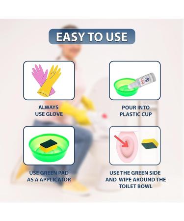 Amazon Brand 32oz Ring King Toilet Bowl Cleaner | Heavy Duty Stain Remover & 13" Mop Applicator for Toilets Tubs and Showers - International Shipping Available - Buy Online on SooperMarket.com