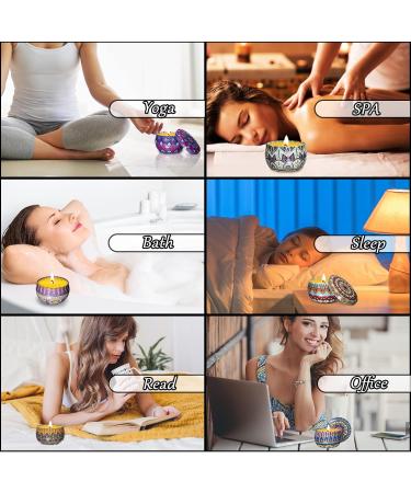 Fragrance Candles Gifts for Women - 6 Pack Aromatherapy Soy Wax Candles for Stress Relief | Perfect for Yoga Christmas & Birthday - Retro Style - Buy Online on SooperMarket.com