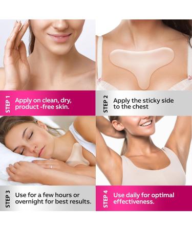 Silicone Chest Wrinkle Pads - Reusable 4 Pcs for Side Sleeping - Reduce Chest Wrinkles Effectively - Buy Online on SooperMarket.com