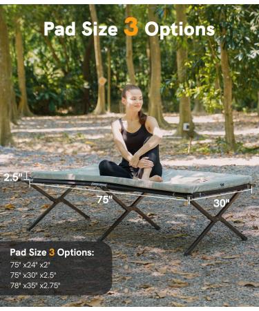 Willpo CertiPUR-US Foam Camping Mattress | Portable Roll Up Sleeping Pad for Travel Cot | Waterproof Cover & Travel Bag | Small Size 75 X 24 X 2 - Buy Online on SooperMarket.com