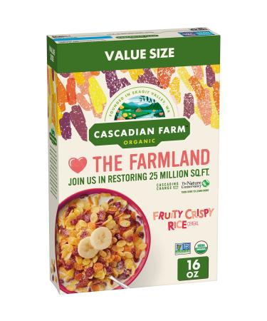 Cascadian Farm Fruity Crispy Rice Cereal Value Size, 16 oz 16 Ounce (Pack of 1)