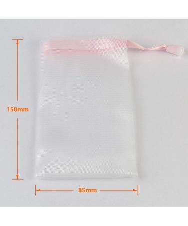 ECENCE 5X Nylon Soap Bag Set - Durable 15cm x 8.5cm Soap Sacks for Travel & Storage | International Shipping - Buy Online on SooperMarket.com