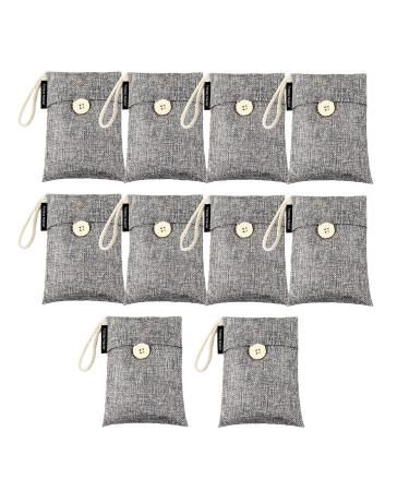 10 Packs Fonday Bamboo Charcoal Deodorizer Bags (100g Each) Odor Eliminator & Absorber Air Purifying for Gym Bag Shoe Car Pet Closet 1 piece (10 Pack)