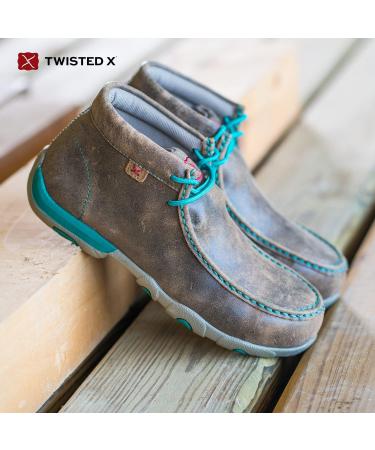 Twisted X Women's Leather Slip-On Driving Shoes - 6.5 Bomber & Turquoise - Buy Online on SooperMarket.com