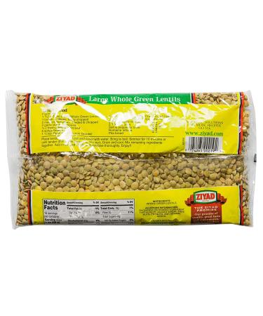 Ziyad Gourmet Large Whole Lentils - Superfood with Ancient Grains - 16 oz (1 lb) - No Additives or Preservatives - High Protein Source - Buy Online on SooperMarket.com