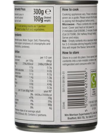 Morrisons Marrowfat Peas 300g - Buy Online on SooperMarket.com
