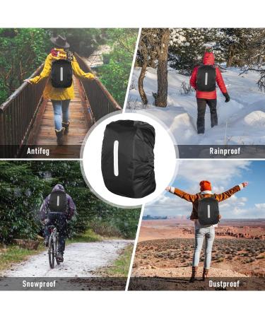 Lusofie Waterproof Backpack Rain Cover, Reflective Strip, Anti-Dust | Orange Black | S (30-40L) - Ideal for Hiking, Cycling, Camping, Traveling - Buy Online on SooperMarket.com