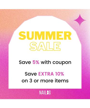 NAILOG Semi Cured Nail Strips - Long Lasting Gel Nail Stickers | Buy 3 Get 1 UV Lamp | Salon-Quality Extra-Long Wraps with Glossy Finish (20 Pieces) - Buy Online on SooperMarket.com
