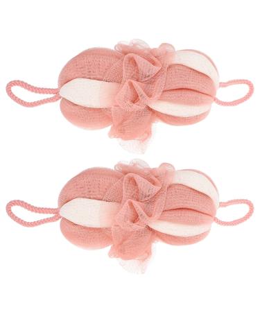 KALLORY Bathroom Accessories Bathroom Accessories 2Pcs Bath Shower Loofah Sponge Body Scrubber Bath Sponge Exfoliating Sponge Shower Scrubber for Body Loofah Sponge Loofah Sponge