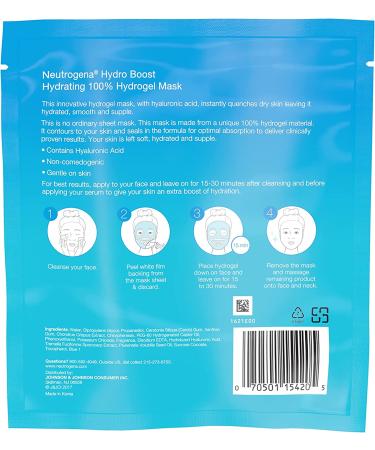 Neutrogena Hydro Boost Hydrating Beauty Mask - Single Use 1 oz (30g) | Intense Moisture & Refreshing Hydration - Buy Online on SooperMarket.com