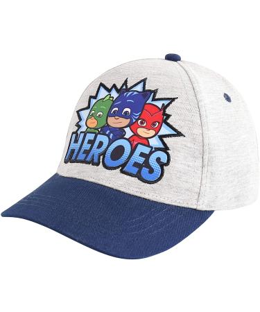 PJ Masks Baseball Cap and Adjustable Toddler Hat, 2-4 Or Boy for Kids Ages 4-7 4-7 Years Gray