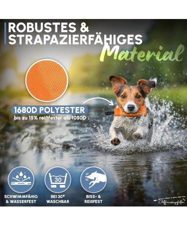 Ostfriesenpfoten Durable Feed Bag Enno - Washable Dog Dummy Size S Metal-Free Orange | Includes Agility Training eBook - All Breeds - Buy Online on SooperMarket.com
