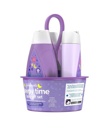Johnson's Sleepy Time Baby Gift Set | NaturalCalm Aromas | Hypoallergenic & Paraben-Free | Bedtime Bath, Shampoo, Wash & Lotion | 4 Items - Buy Online on SooperMarket.com