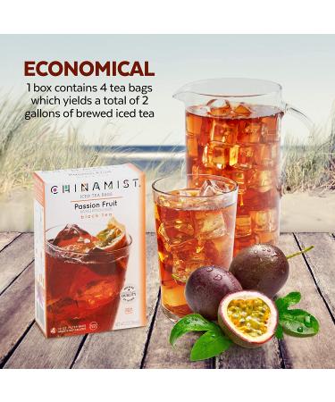 China Mist Passion Fruit Black Iced Tea Bags - 4 Count, Yields 1/2 Gallon Per Bag - Buy Online on SooperMarket.com