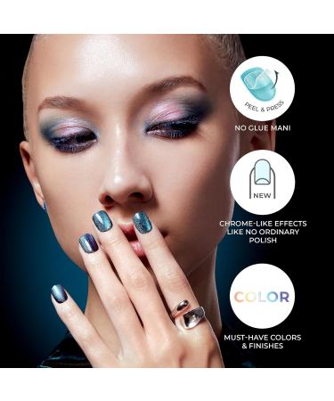 Buy KISS imPRESS No Glue Mani Press-On Nails - Dark Purple Squoval Shape - 30 Nails Included - Perfect for Easy Home Manicure - Buy Online on SooperMarket.com
