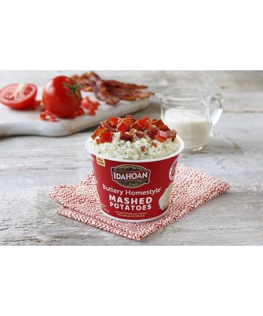Idahoan Buttery Homestyle Mashed Potatoes 1.5 oz Cup (12-Pack) - Delicious and Convenient Instant Mashed Potatoes - Buy Online on SooperMarket.com