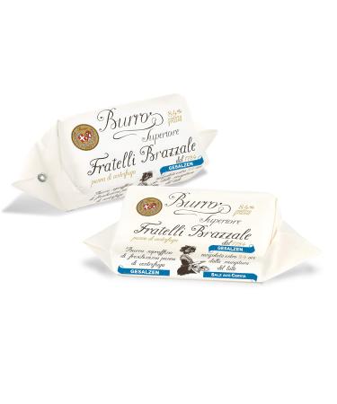 Awarded raw milk butter made of tube cream cream 84% fat content - butter superior fratelli brazzale from Italy herbal butter salted (salted)