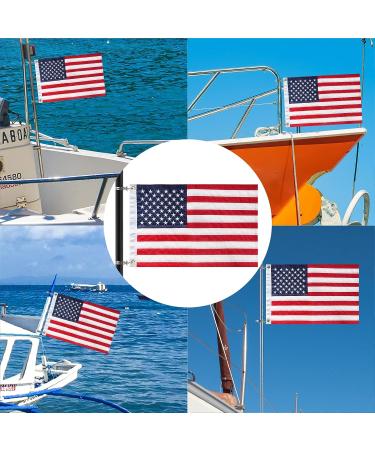 Yafeco U.S. 50 Star Sewn Boat Flag Set | Ensign Yacht Boat Ensign with Sewn Stripes | 12x18 inch - Buy Online on SooperMarket.com