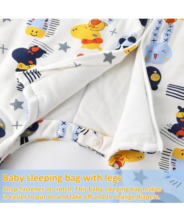TOGOU2S Baby Sleeping Bag with Legs 2.5 TOG 100% Cotton Wearable Blanket 90cm Blue - Autumn Winter Sleeping Bag for Baby Boys and Girls 100-110cm - Buy Online on SooperMarket.com