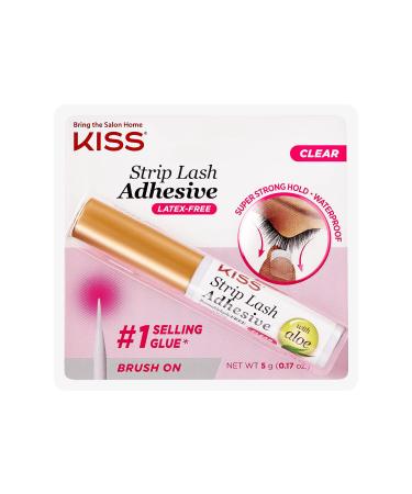 KISS Strip Eyelash Adhesive, Clear 0.176 Oz KPLGL01