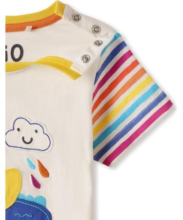 KIDio Organic Cotton Baby T-Shirt Applique - Short Sleeve Tee (3-4 Years, White) - Buy Online on SooperMarket.com